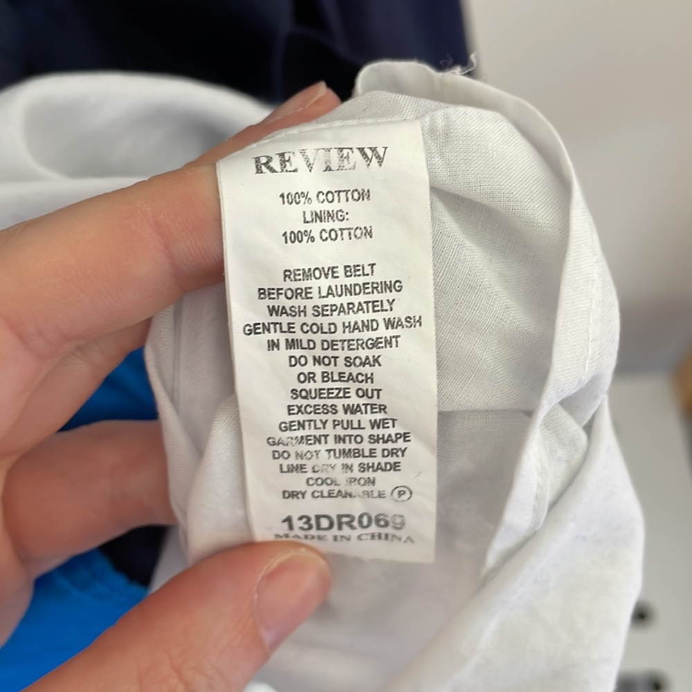🌷2 for $20🌷 REVIEW navy striped day dress with white belt - Picture 12 of 15